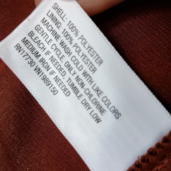 NWT A New Day Long Sleeve Ruched Front Bodycon Dress in Clay/Blk Combo - Picture 9 of 10